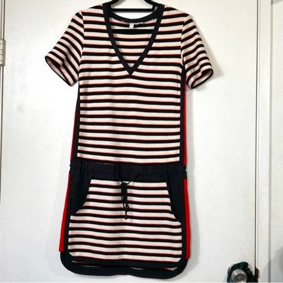 Veronica Beard Dresses & Skirts - Veronica Beard Nautical Black/White/Red Stripes Mini Dress- Size 4
